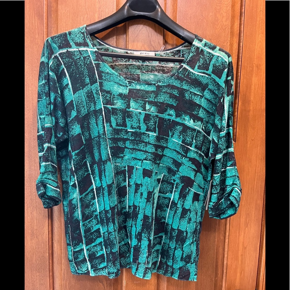 A beautiful hand-printed ZOZO top